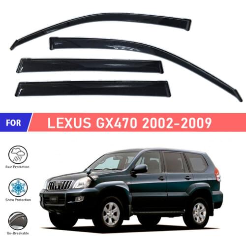 Window deflectors for Lexus GX 470 2002-2009 car window deflector wind guard vent sun rain visor cover car styling