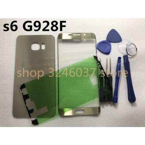 Original Full Housing Battery Cover Back Glass+front Touch glass Replacement Parts For Samsung Galaxy s6 plus edge G928F+tools