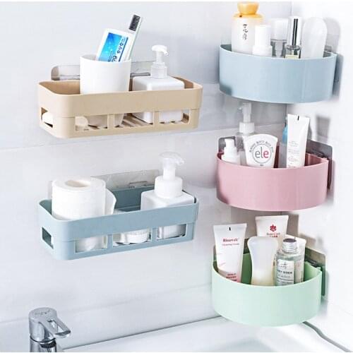 Bathroom Storage Rack Kitchen storage Wall Shelf Bathroom Organizer Shelves For Wall Shelf Makeup Organize Free of punch shelf