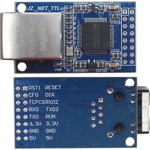 CH9121 UART Serial Port to Ethernet Network Module TTL Transmission Module Industrial Microcontroller STM32 TCP/IP 51 3.3V 5V