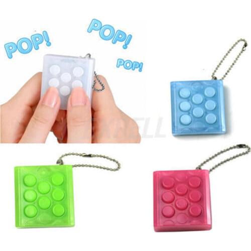 Simple Dimple Fidget Toy Squeeze Toys Puchi Endless Pop Pop Infinite Bubble Wrap Relieve Stress Key Chain Antistress For Adults