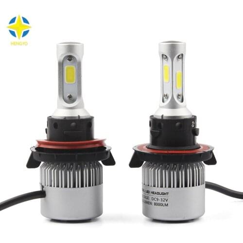 S2 Car Light H13 Hi-Lo Beam COB Car LED Headlights 72W 8000LM Car LED Lamp Fog Light 6500K 12V All In One H1 H7 H4 Headlight