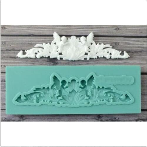 Silicone decorative angels wedding christmas fondant cake decoration mold diy chocolate mold