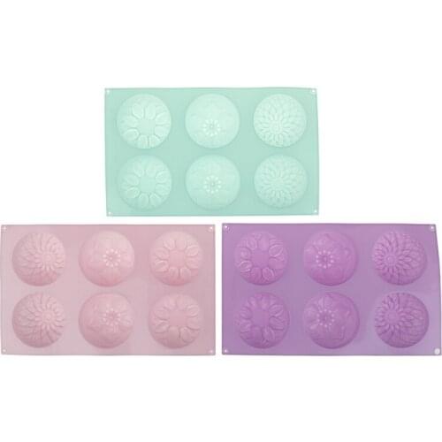 Silicone Soap Mold Flower Pattern Rectangular Handmade Soap Making DIY Mould