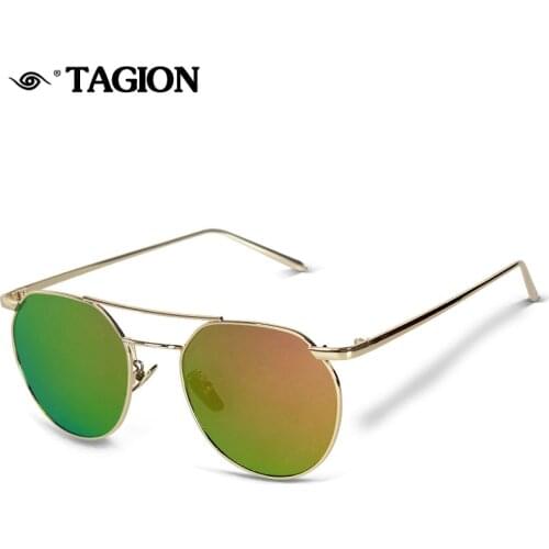 TAGION 2018 Retro Round Sunlgasses Women Men Vintage Oculos 7colors Available 2788