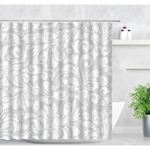 Paisley Flowers Printing Shower Curtains Waterproof Fabric Screens Bohemia Modern Nordic Home Decor Bathroom Curtain With Hooks