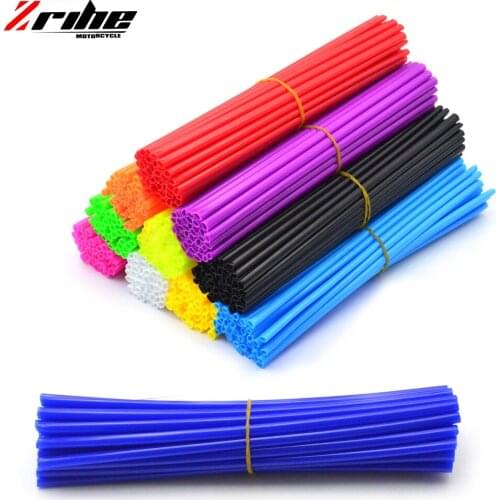 72pcs Motorcycle Dirt Bike Wheel Rim Spoke Skins Covers Wrap Tubes Decor Protector FOR Honda CR YZ RM KX 80 125 250 450 500 CRF