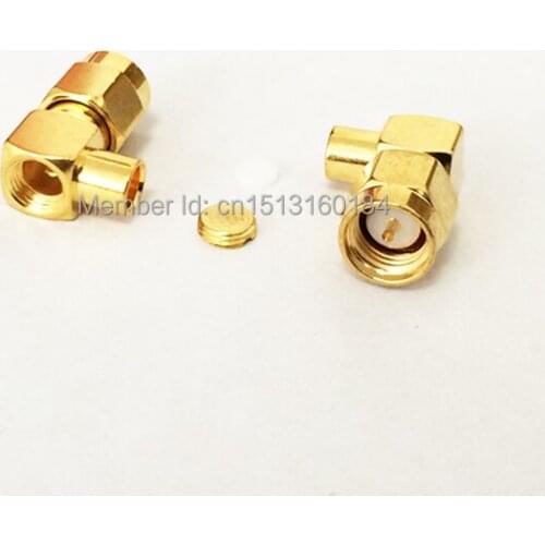 1pc SMA Male Plug RF Coax Modem Convertor Connector Solder Cable RG402,141" Right Angle Goldplated NEW wholesale