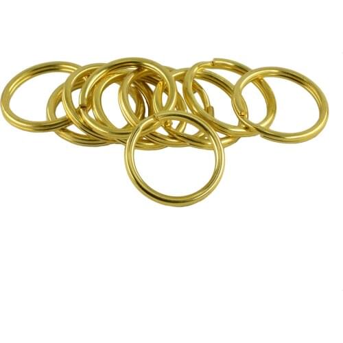 10pcs Brass Split Rings 25mm 35mm Keyring Hook Loop Key Chain Craft DIY Findings