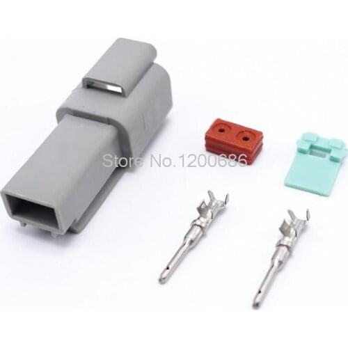 10Kits Male 2 Pin/Way Deutsch Waterproof Sealed Auto Connector Plug Sets DT04-2P