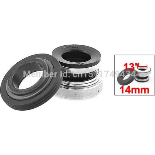 14mm Inner Dia Rubber Bellows Water Pump Mechanical Seal 2pcs