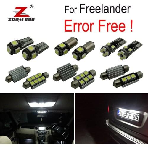 21pcs License plate lamp + interior LED bulb dome light kit for Land Rover for Freelander (2001-2006)