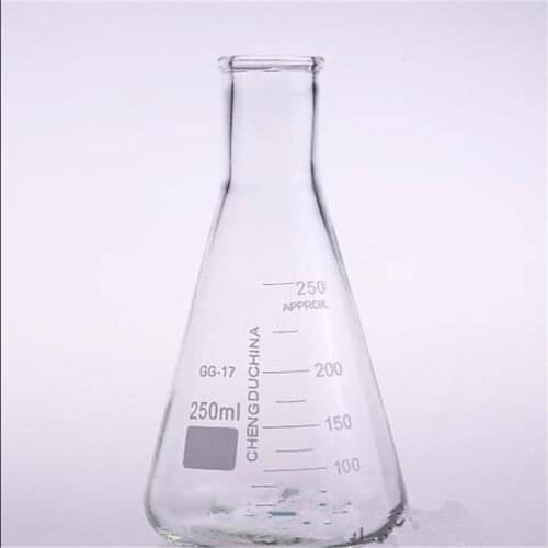 250ml,Glass Erlenmeyer Flask,Glass Conical Flask,Narrow Neck ,Laboratory Glassware