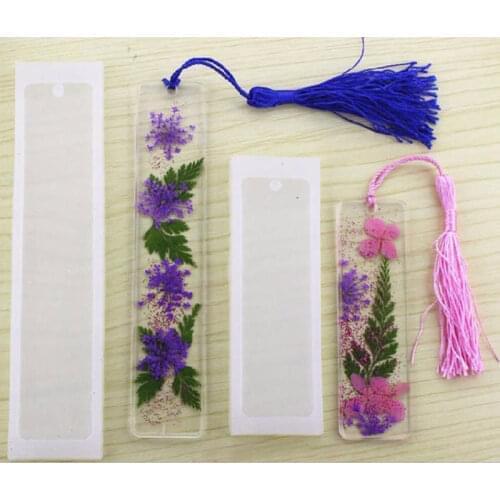 3Pcs/Set Rectangle Silicone Bookmark Mold, DIY Bookmark Mould Making Epoxy Resin Jewelry DIY Craft Silicone Transparent Mold