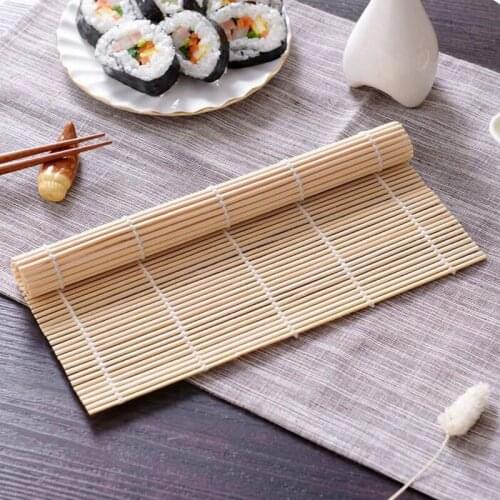 300pcs Japanese Sushi Rolling Tool Bamboo Material Mat Sushi Maker DIY Creative Food Grade Bamboo Sushi Mat 24*24cm ZA5464