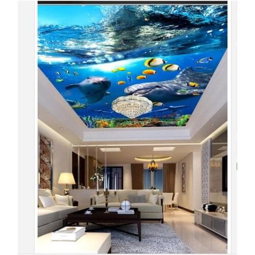3d wallpaper custom mural 3d non-woven wallpaper Dazzling ocean ceiling ceiling frescoes beauty wall home decoration