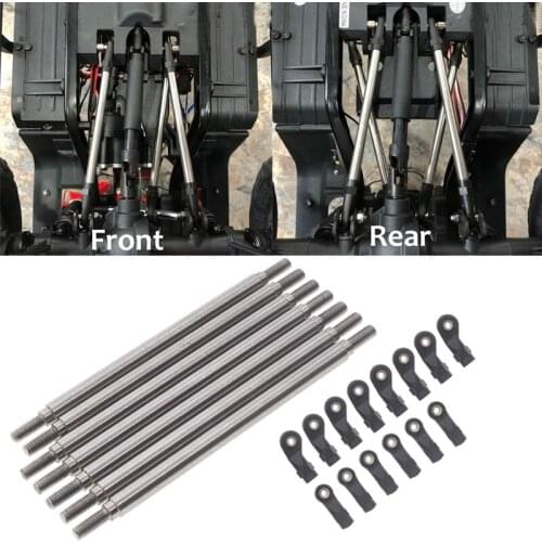 7pcs Full RC Car Connecting Rod Front & Rear M4 Suspension Links Kit For Redcat GEN8 ( 6mm Stainless Steel ) DIY Repair parts