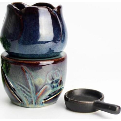 Large Capacity Splited Aroma Burner Candle Aromatherapy Lamp Essential Oil Burner Exquisite Gift Living Room Home Decor