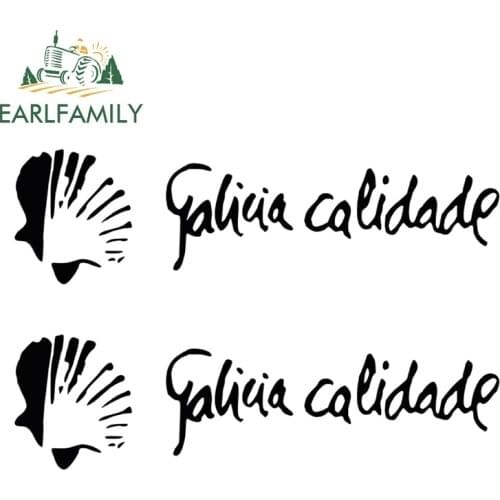 EARLFAMILY 15cm 2x Pegatinas Sticker Vinilo Vinyl Galicia Calidade Pegatina Aufkleber Waterproof Car Styling Black/Silver
