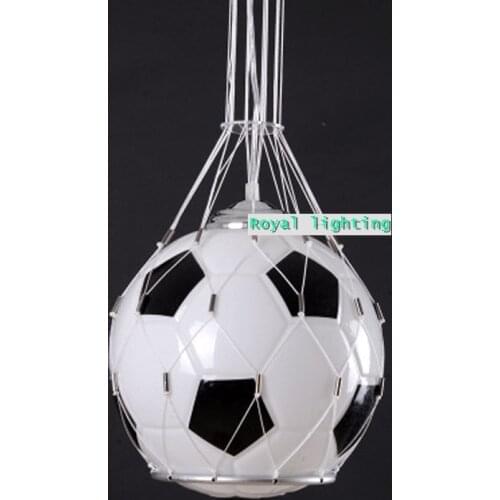 Soccer ball children room glass light pendnat lamps football kids room pendant hanging light bedroom bar lighting fixture