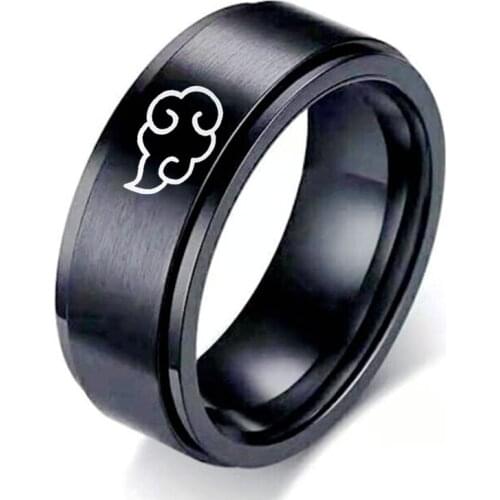 Anime Cosplay Cloud Rings Japanese Style Animation Cosplay Ring Stainless Steel Jewelry Titanium Steel Mens Rings