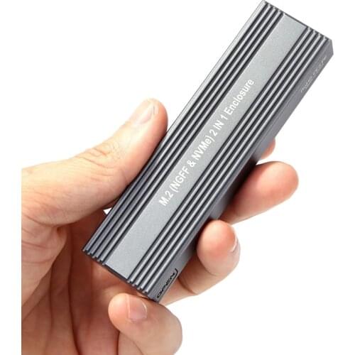 SSD Enclosure 10Gbps Box Case M.2 N NVME USB 3.1 Type-C Aluminum Alloy Solid State Drive External Adapter 45BA