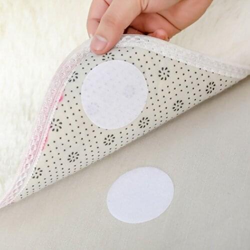 Sale Hot 1 Pair Useful Non-Slip Stickers Self Adhesive Hook Loop Fastener Tape Locking Dots Effective Bed Sheet Sofa Fix Clip