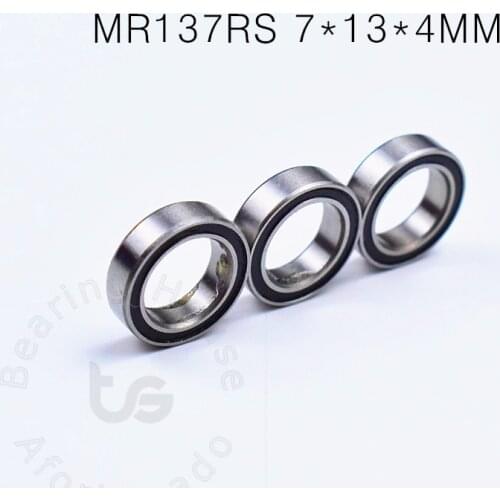 MR137RS 7*13*4(mm) 10pieces free shipping bearing ABEC-5 rubber Sealed Miniature Mini Bearing MR137 chrome steel bearings