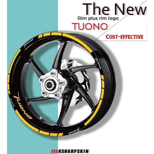 Motorcycle wheel sticker rim moto Front Rear Tire logo reflective decorative stripe kit set For APRILIA TOUNO tuono V4 1100 1000