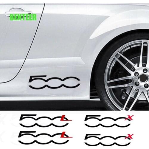 2pcs car body sticker for fiat 500 500x 500l