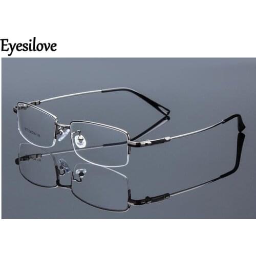 Eyesilove mens super light metal Finished myopia glasses women Nearsighted Glasses prescription glasses degree -0.50 to -8.00
