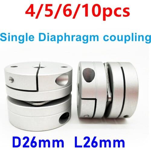 Alloy Single Diaphragm Coupling Elastic Joint Connector D26 L26 Motor Encoder Computer Aluminum