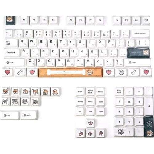 Dropship 116 Keys PBT Keycaps XDA Profile DYE-SUB Keycap for cherry MX Switch Mechanical Keyboard Corgi Theme Keycaps