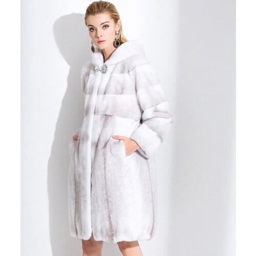 2021 Brand luxury women natural mink fur jacket long style with sashes elegant lady high quality Imported winter fur coat