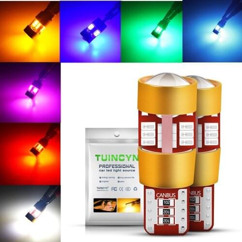 T10 LED W5W 168 194 Car Light Purple Clearance Light Reading Lamp License Plate Light Car Accessories for audi a3 a4 b8 a4 b8