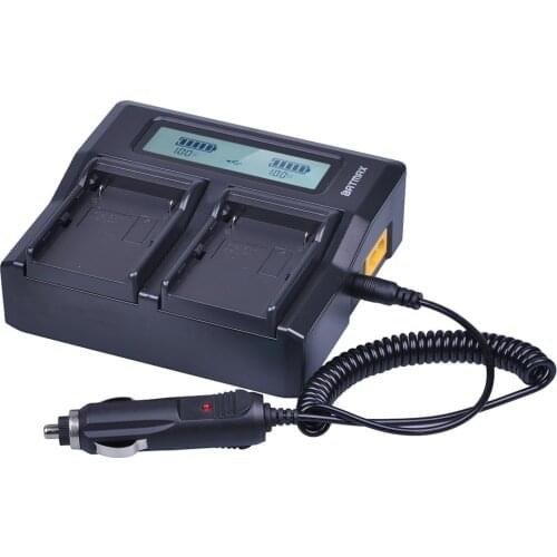 LCD Rapid Dual Battery Charger with EU/US Cable for Topcon BT 65Q BT65Q Li-Ion Battery GTS 900 and GPT 9000 Total Station
