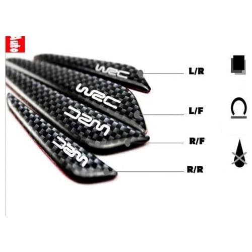Carbon Fiber Car Side Door Edge Protection Guards Trims For SUBARU XV Forester