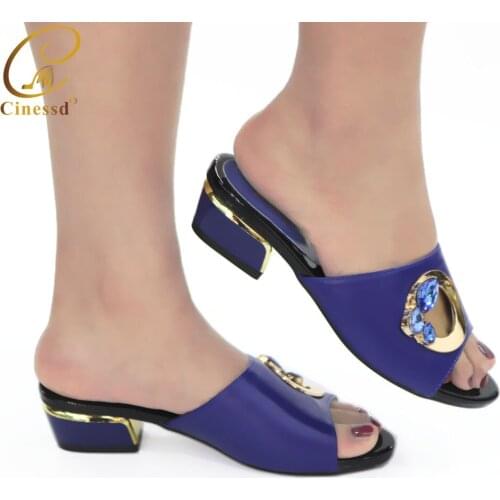 Ladies Summer Slipper Good Quality Slippers for Women Wedding Party Pumps Womens Slippers Nigeria Style Shoes High Heel Sandals