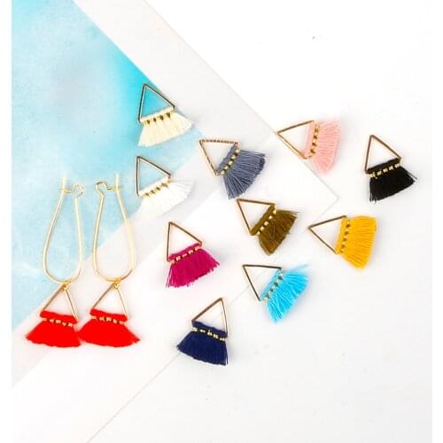 2Pcs 25MM Imitation Silk Tassel Small Charm Metal Pendant Accessories For DIY Earring Accessories Jewelry Charms Pendant