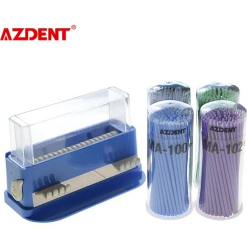4 Boxes/Pack AZDENT Dental Micro Brush Disposable Material Applicators Orthodontic Products Dentist Denture Orthodontic Tools