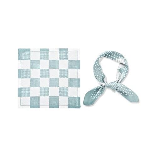 70*70cm Color Matching Plaid Small Square Scarf Korean-Style All-match Neckerchief Hair Band Decoration scarf women