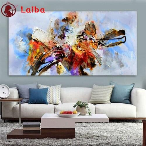 Diamond Abstract art, colorful painting Mosaic drill Cross Stitch Diamond Embroidery Rhinestone Art Painting Full Decor For Home