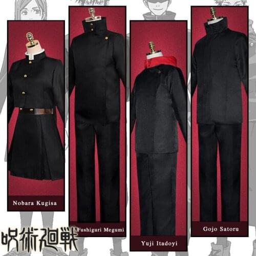 Anime Jujutsu Kaisen Cosplay Costumes Nobara Kugisa Blue School Uniform Clothes Gojo Satoru Yuji Itadori Hollaween Party Costume