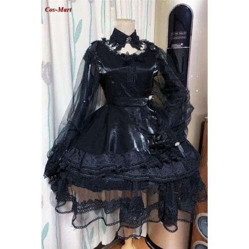 Arknights Schwarz Cosplay Costume Music Synesthesia Symphony Black Formal Dress Activity Party Role Play Clothing Custom-Make