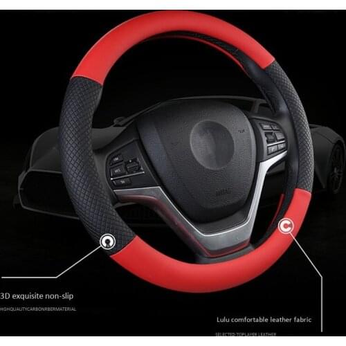 Car-Styling Steering Wheel Cover Imitation Dermis Cars Wheel Covers Anti Slip Universal Auto Accessories