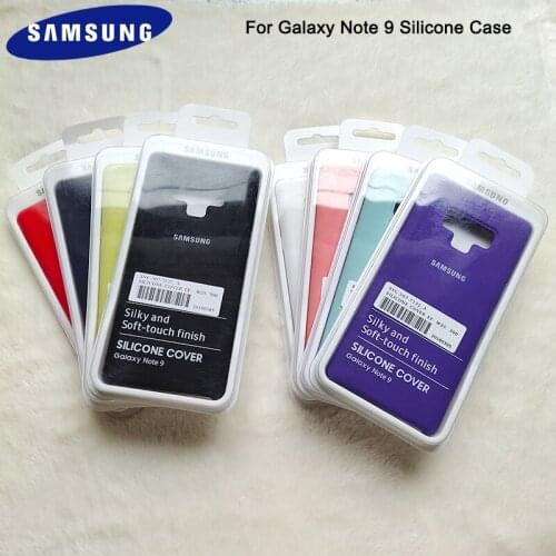 Samsung Galaxy Note 9 Case 100% Original Liquid Silicone Case Silky Soft-Touch Cover For Galaxy Note9 With Logo&Side Buttons&Box