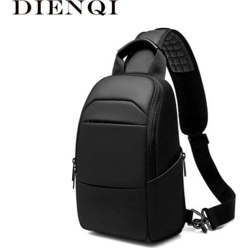 DIENQI Chest Bag 2020 Fanny Pack Men Belt Waist Bag Fashion Shoulder Bag Men Sling Chest Bag for Travel Personal Pocket Bag Male
