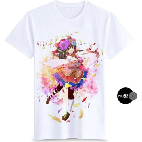 Anime Touhou Project Cosplay T Shirt Cartoon Kochiya Sanae Hakurei Reimu Printed Summer T-Shirt Fashion Graphic Top Tee Costume