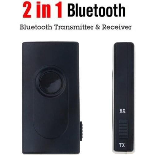 Kebidu Wireless Bluetooth Transmitter Receiver Adapter 3.5mm 2 in 1 Stereo Audio Music Adapter With USB Charging Cable For PC TV