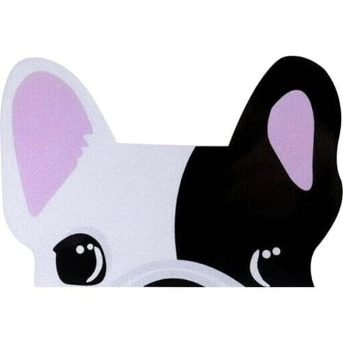 French Bulldog Pattern Decal Dog Breed Bumper Sticker For Laptops Tumblers Windows Cars Trucks Walls Black And White Face Deco